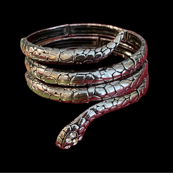 Jewelry - Fashion Silvertone Snake Bracelet